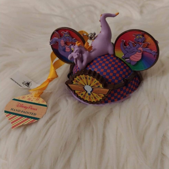 💜FIRM! NWT DISNEY PARKS EPCOT FIGMENT HAND PAINTED EAR HAT ORNAMENT (LAST AND F - Picture 2 of 8